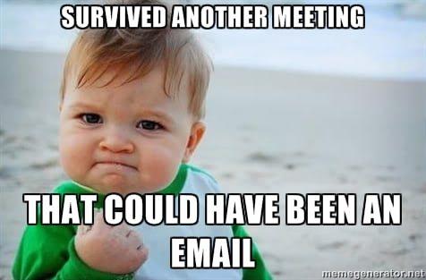 Another meeting email meme