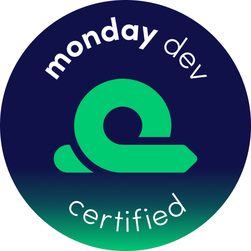 Monday Dev Certification Badge