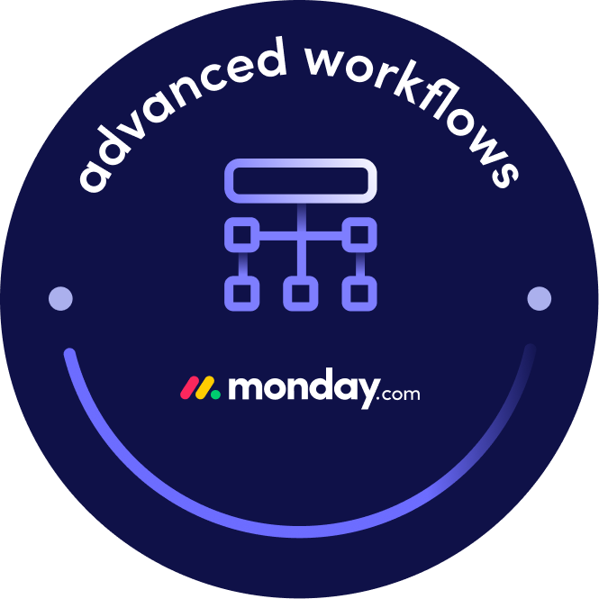 Monday Advances workflows Badge