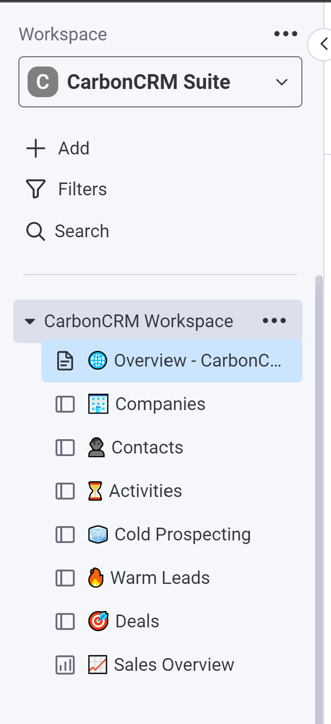 CarbonCRM boards