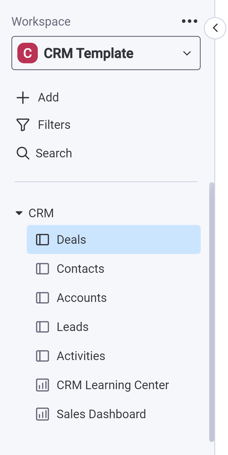 Monday CRM free template included boards screenshot